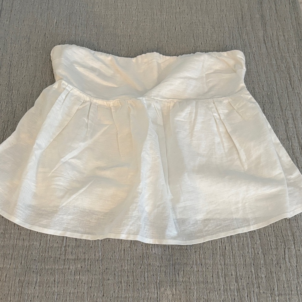 Peppermayo White Strapless Top